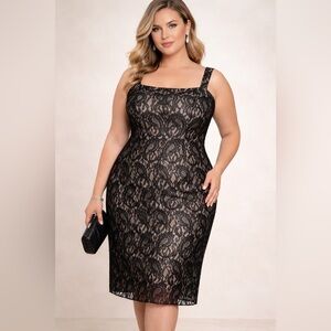Jblack lace sheath dress plus size cocktail evening wedding